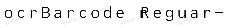 ocrBarcode Reguar字体转换